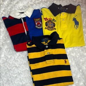 Polo by Ralph Lauren Blue and Yellow Polos with Iconic Logos